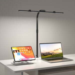 FDDL03R Clamp Gooseneck LED Desk Lamp with Dual Light Source High CRI Task Lighting for Professional Workspaces-FunderLED