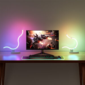 FDTL01-IC RGBIC Ring Ambient Table Lamp with App Remote Control and Music Sync—Funder LED