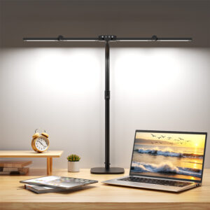FDDL10-R Four-Head Flexible Gooseneck Base Desk Lamp for Extra-Wide Task Lighting-FunderLED