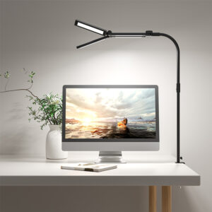 FDDL17-R Four-Head Flexible Gooseneck Clamp LED Desk Lamp for Wide-Area Task Lighting-FunderLED
