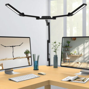 FDDL18 5-Light-Bar Adjustable LED Desk Lamp with Clamp | Wide-Area Task Lighting-FunderLED